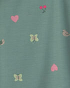 Filles - Emballage 2 robes de nuit &agrave; motif papillon - Rose/Vert, image 3 sur 3 diapositives
