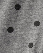 Baby Girl Flutter-Waist Polka Dot Pants - Grey, image 3 of 4 slides