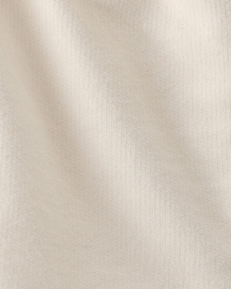 Toddler Girl French Terry Shorts - Cream, image 3 of 4 slides