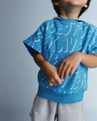 Toddler Raglan Tee in Otter Avenue Print - Turquoise, image 3 of 6 slides