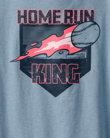 Gar&ccedil;ons - T-shirt graphique &agrave; manches longues de baseball - Bleu, 