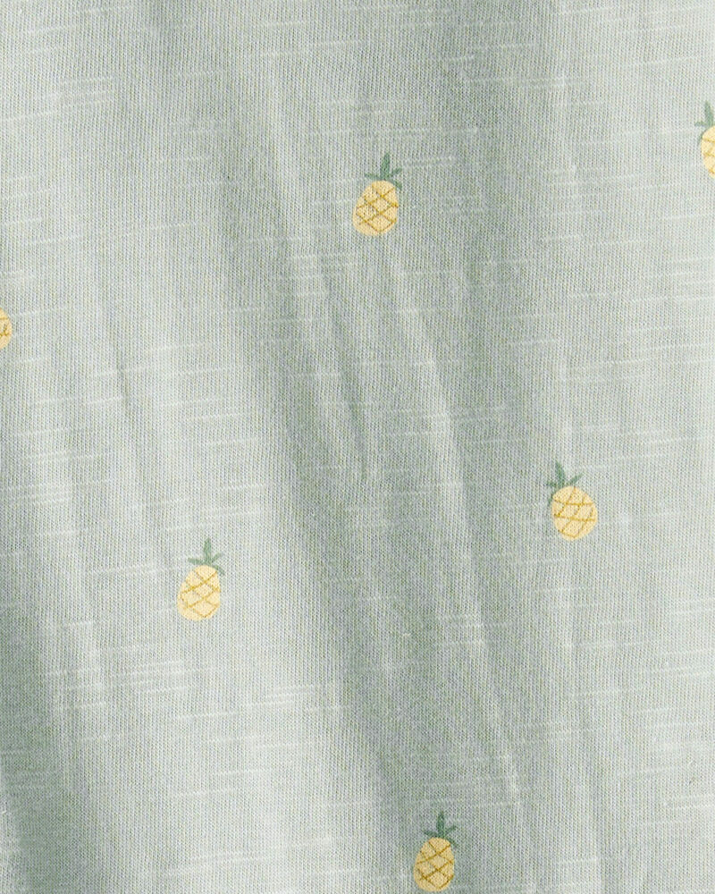 Enfant en bas âge T-shirt en coton biologique imprimé ananas, image 3 sur 4 diapositives