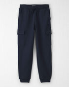 Boys Organic Cotton French Terry Cargo Pants, image 1 of 4 slides