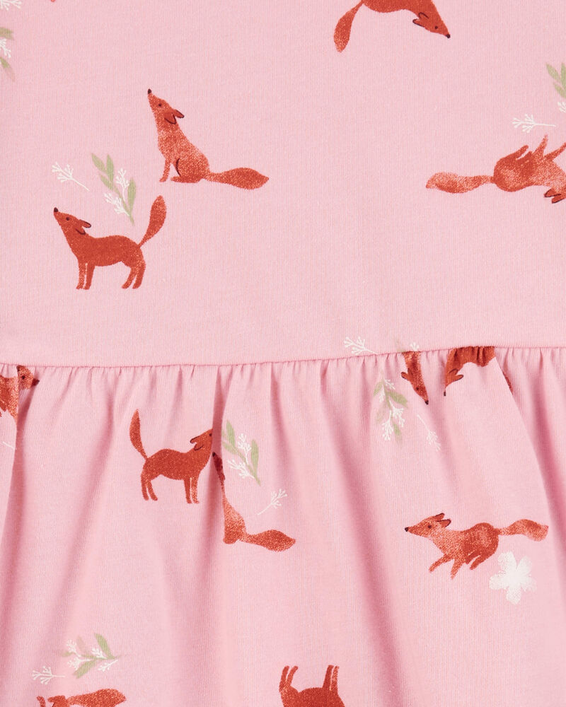 Toddler Fox Jersey Dress, image 3 of 4 slides