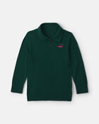 Boys Car Polo Sweater - Olive Green, image 1 of 3 slides