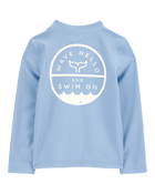 Toddler Whale Long Sleeve Rashguard - Blue, image 2 of 5 slides