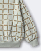 Toddler Otter Sweatshirt&trade; with Pockets in Checkered Print - Light Blue, image 6 of 6 slides