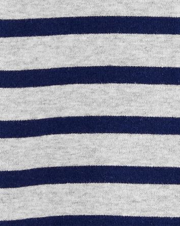 Striped 2-Way Zip Cotton Footed Sleeper, 