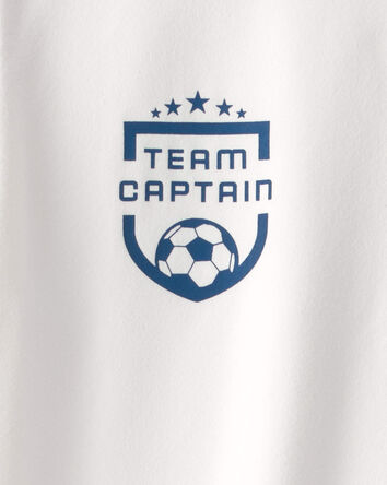 Jeune - T-shirt sport &laquo;Team Captain&raquo; - Blanc, 