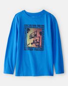 Boys Basketball Long-Sleeve Graphic Tee - Blue, image 1 of 3 slides