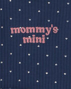 Baby Girl 2-Piece 'Mommy's Mini' Long-Sleeve Bodysuit & Pant Set - Navy Blue, image 2 of 3 slides
