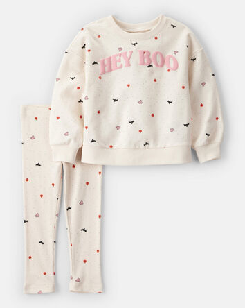 Tout-petit Ensemble d’Halloween 2 pièces Hey Boo - Crème, 