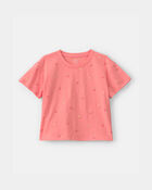 Toddler Girl Peaches Tee - Orange, image 1 of 3 slides
