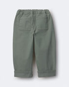 Toddler Girl Ric-Rack Cuffed Barrel Pant - Olive, image 5 of 6 slides