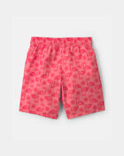 Boys Tropical Swim Trunks - Red, image 2 of 4 slides