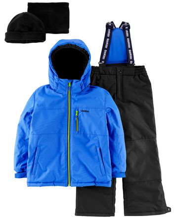 Kid 2-Piece Snowsuit With Bonus Hat And Neck Warmer, 