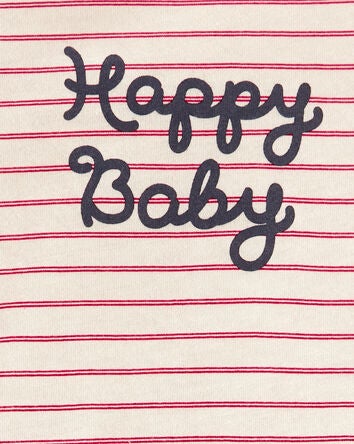 Baby Happy Baby Striped Short-Sleeve Bodysuit, 