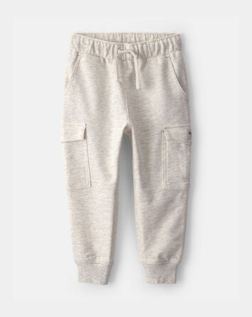 Toddler Boy French Terry Cargo Knit Joggers - Grey, 