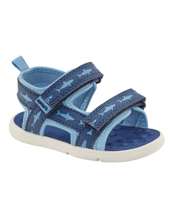 Every Step® First Walker Shark Sandals - Blue, 