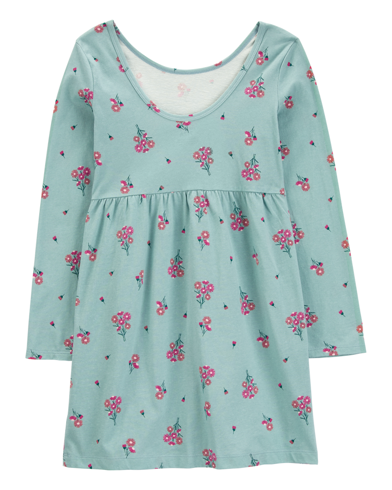 Kid Floral Jersey Dress, image 2 of 4 slides