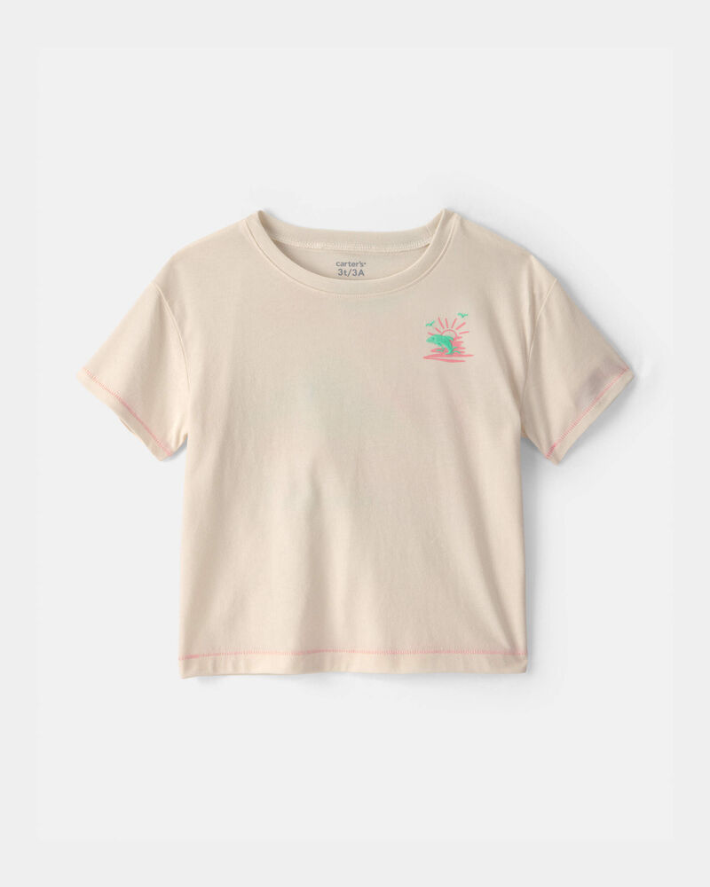 Tout-petit fille - T-shirts &agrave; imprim&eacute; &laquo;Where the Sun Never Sets&raquo; - Cr&egrave;me, image 1 sur 4 diapositives