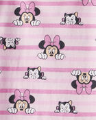 Toddler Girl Striped Minnie Short Sleeve Graphic Tee - Pink, image 2 of 2 slides