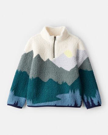 Boys Mountain Quarter-Zip Sherpa Pullover, 