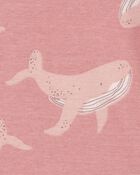 Baby Whale Print Snug Fit Cotton 4-Piece Pyjamas, image 2 of 4 slides