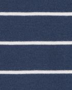 Baby Boy Striped Snug Fit Cotton 1-Piece Pyjamas - Navy, image 2 of 4 slides