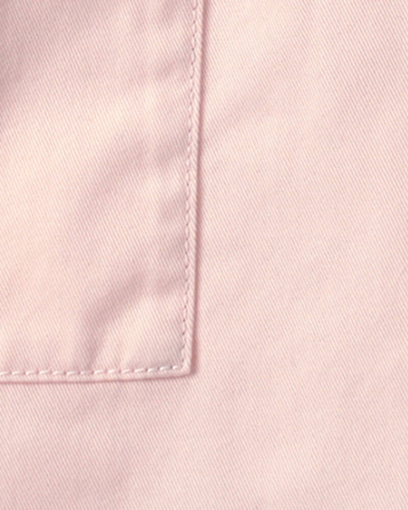 Toddler Girl Twill Button-Up Utility Dress - Pink, image 3 of 4 slides