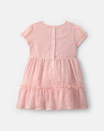 Toddler Swiss Dot Occasion Dress - Pink, 