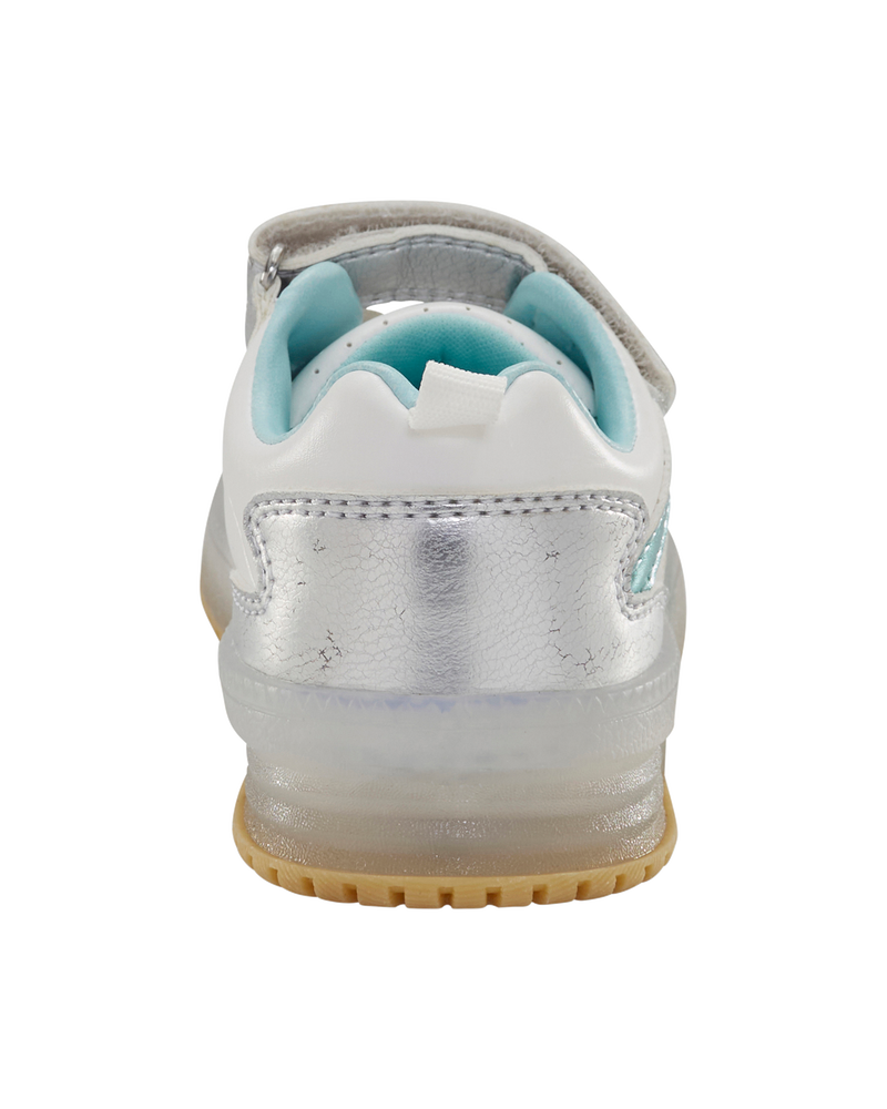 Tout-petit Espadrilles métalliques à lumières - Argent/Turquoise, image 4 sur 8 diapositives