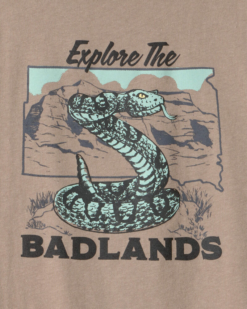 Boys Snake Graphic Tee - Beige, image 2 of 3 slides