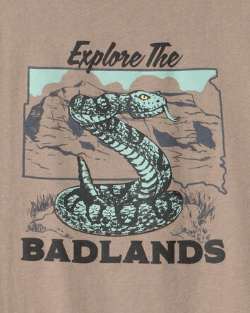 Boys Snake Graphic Tee - Beige, 