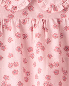 Toddler Girl 2-Piece Floral Top and Denim Pants Set, image 4 of 6 slides