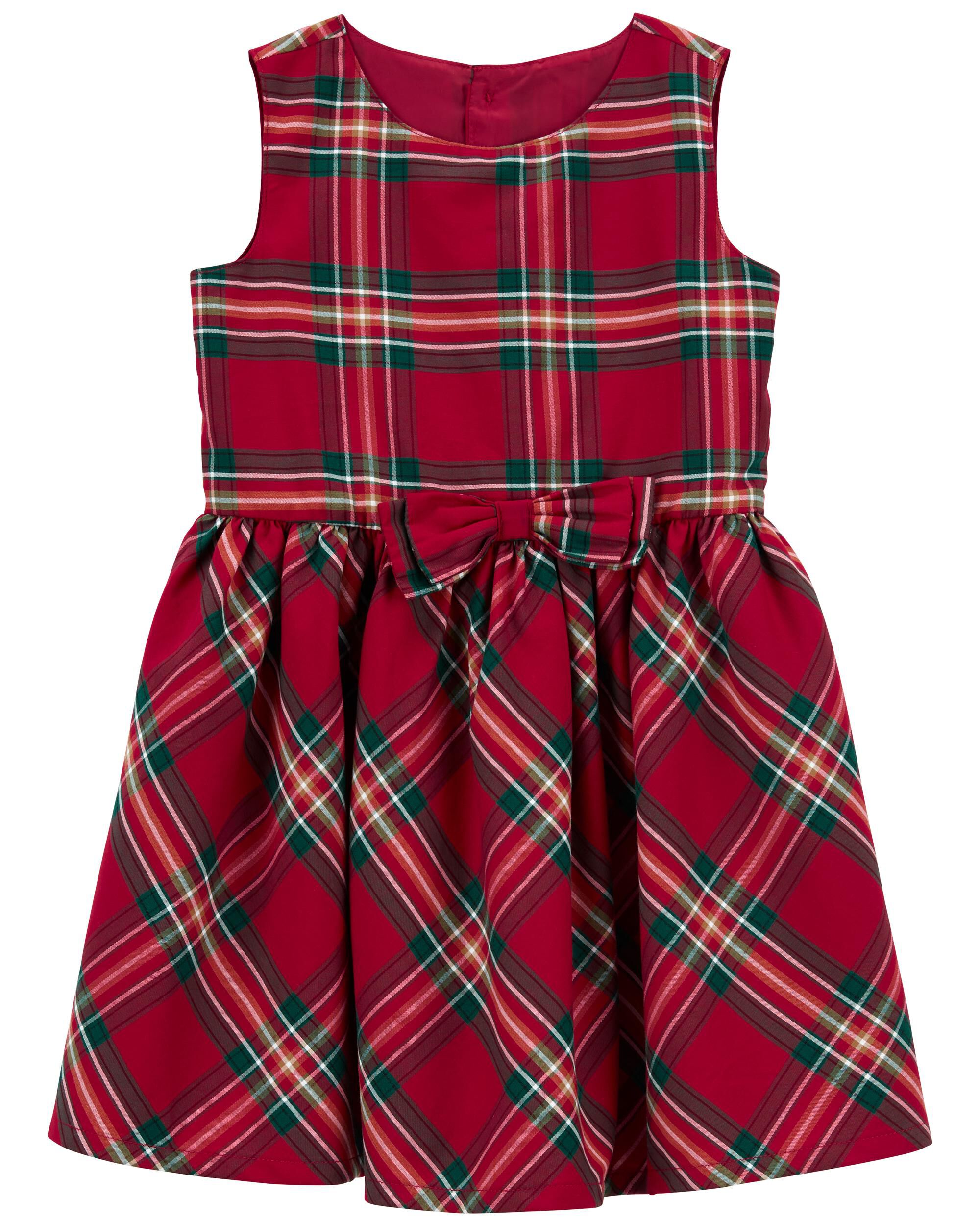 Toddler Girls Toddler Plaid Sateen Holiday Dress 5T Carter s