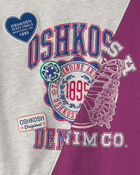 Filles - Chandail ouat&eacute; en jersey bouclette &laquo;OshKosh Denim Co&raquo; - Gris/Mauve, image 6 sur 6 diapositives