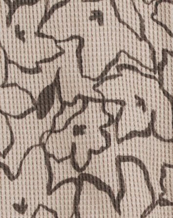 Bébé Grenouillère à fermeture à glissière à 2 sens en tissu isotherme à motifs de fleurs, 