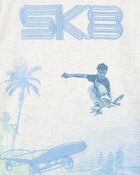 Kid Skateboard Woven Short-Sleeve Tee - Gray, image 4 of 5 slides