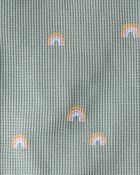 Tout-petit - Pyjama en coton gaufré biologique à motif d’arc-en-ciel magique, image 3 sur 6 diapositives