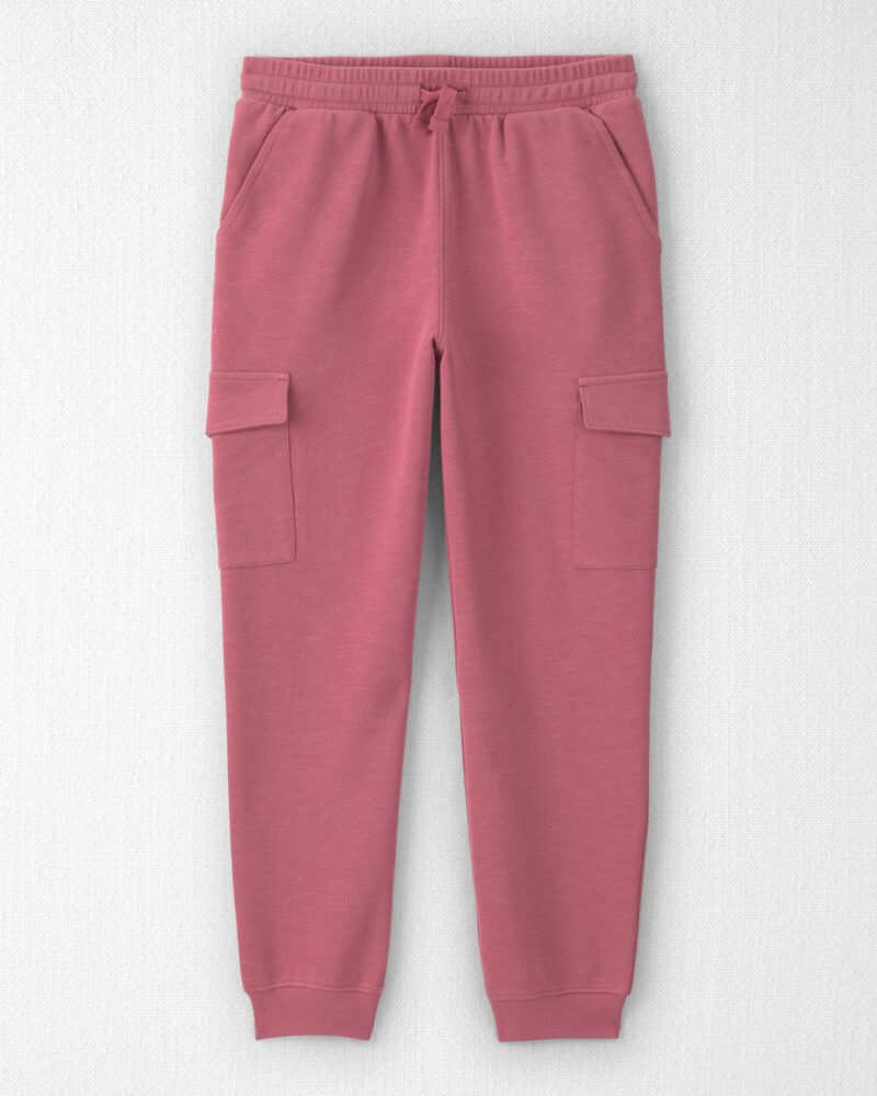 Filles - Pantalon cargo en jersey bouclette de coton biologique, image 1 sur 5 diapositives