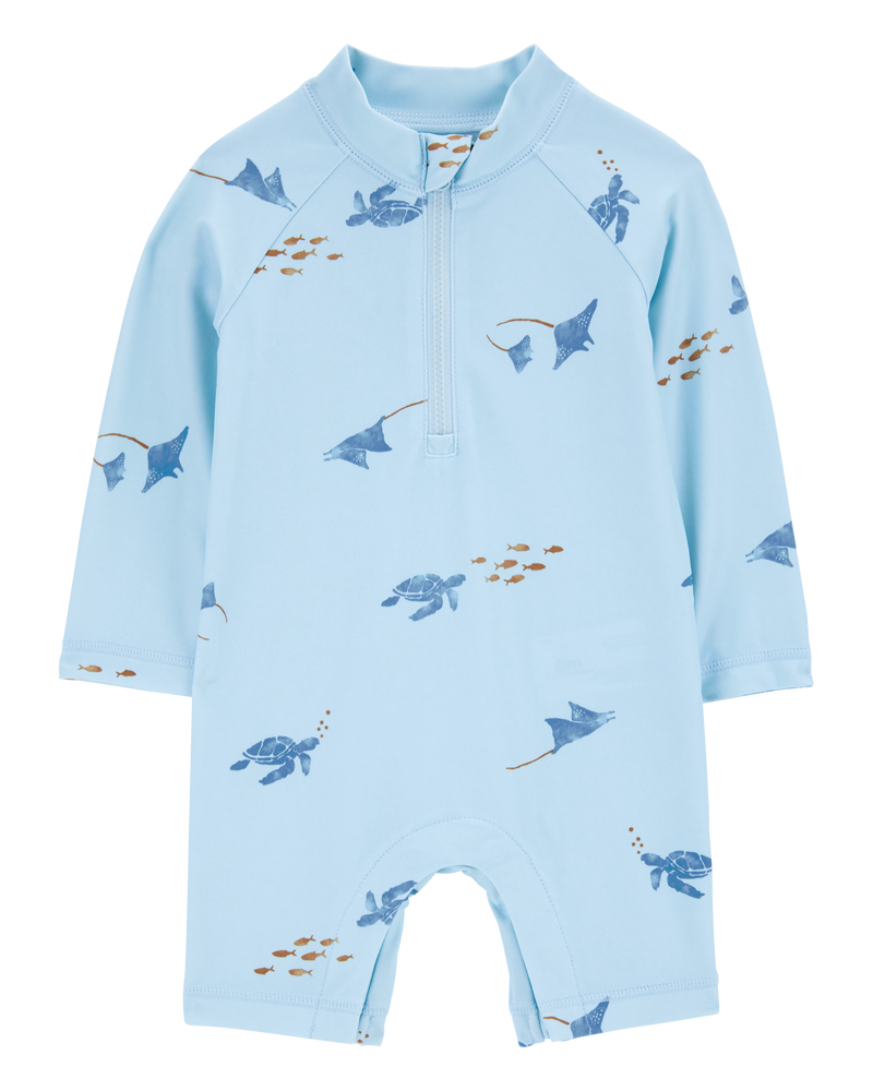 Baby Turtle Rashguard - Blue, image 1 of 3 slides