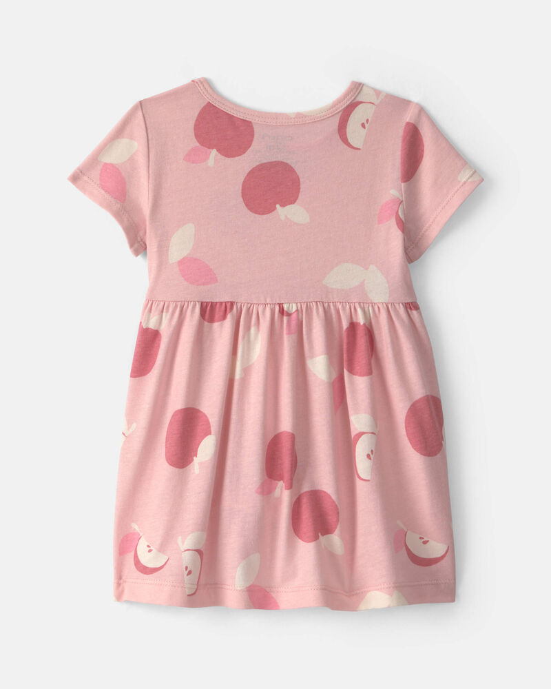 Baby Girl Apple Short-Sleeve Dress - Pink, image 2 of 4 slides