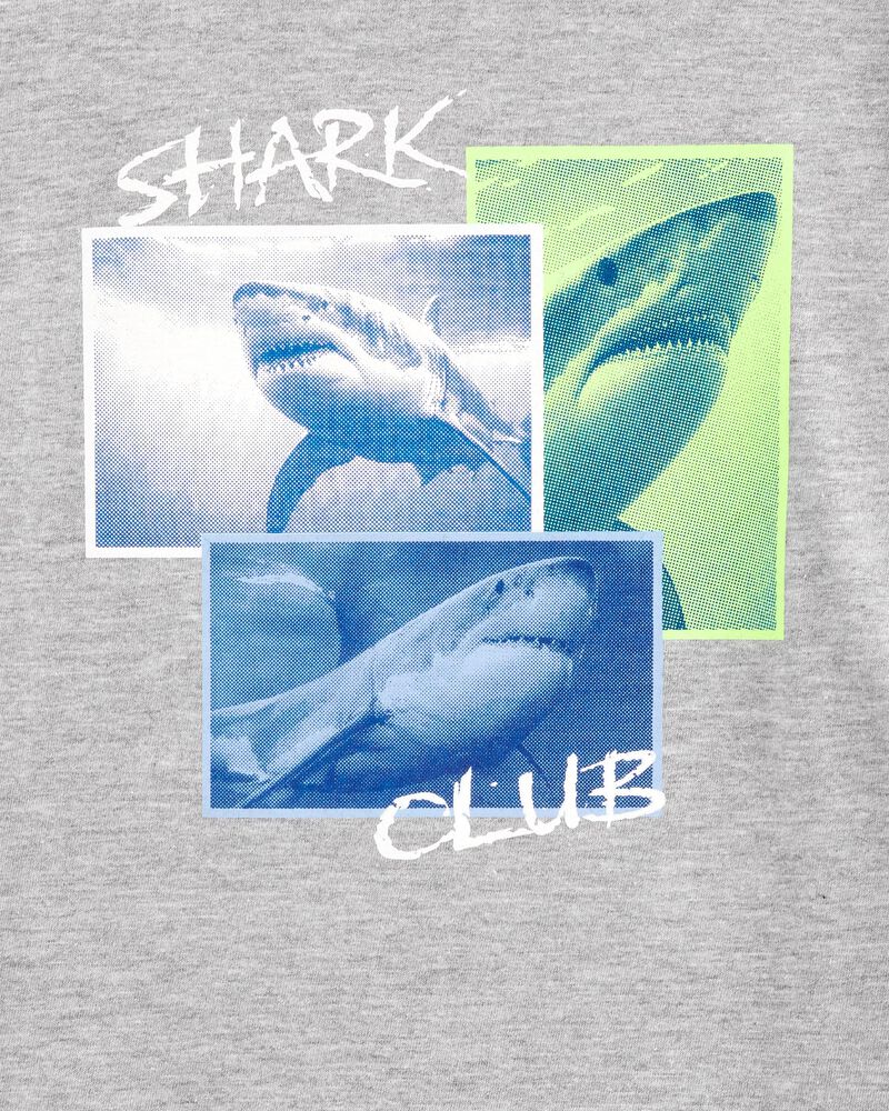 Kid Shark Short-Sleeve Graphic Tee - Grey, image 2 of 3 slides