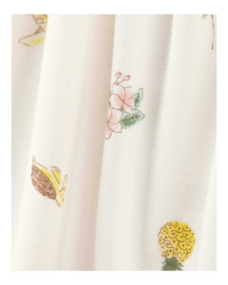 Toddler Tropical Print PurelySoft 2-Piece Pyjamas - Ivory, image 2 of 5 slides