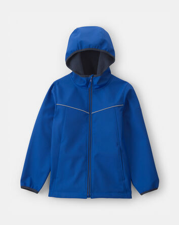 Boys Water-Activated Rain Jacket- Blue , 