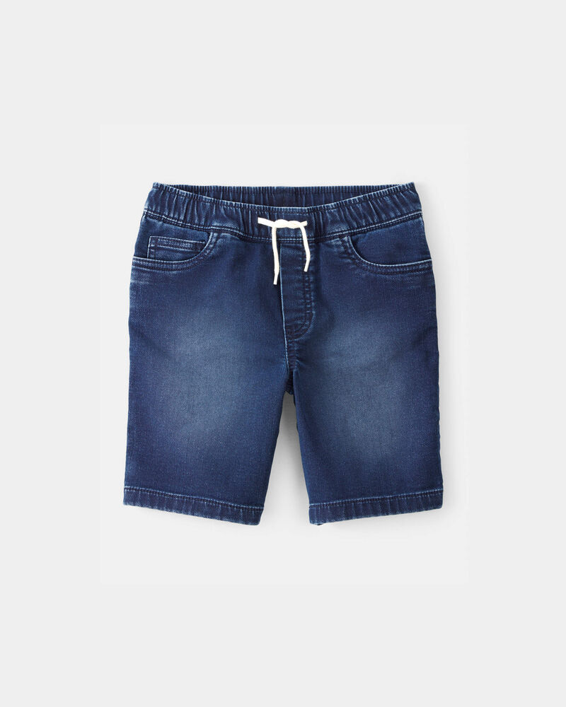 Gar&ccedil;ons - Short &agrave; cordon de serrage en denim - D&eacute;lav&eacute; fonc&eacute;, image 1 sur 3 diapositives