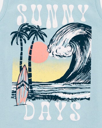 Baby Wave Graphic Tank - Blue, 
