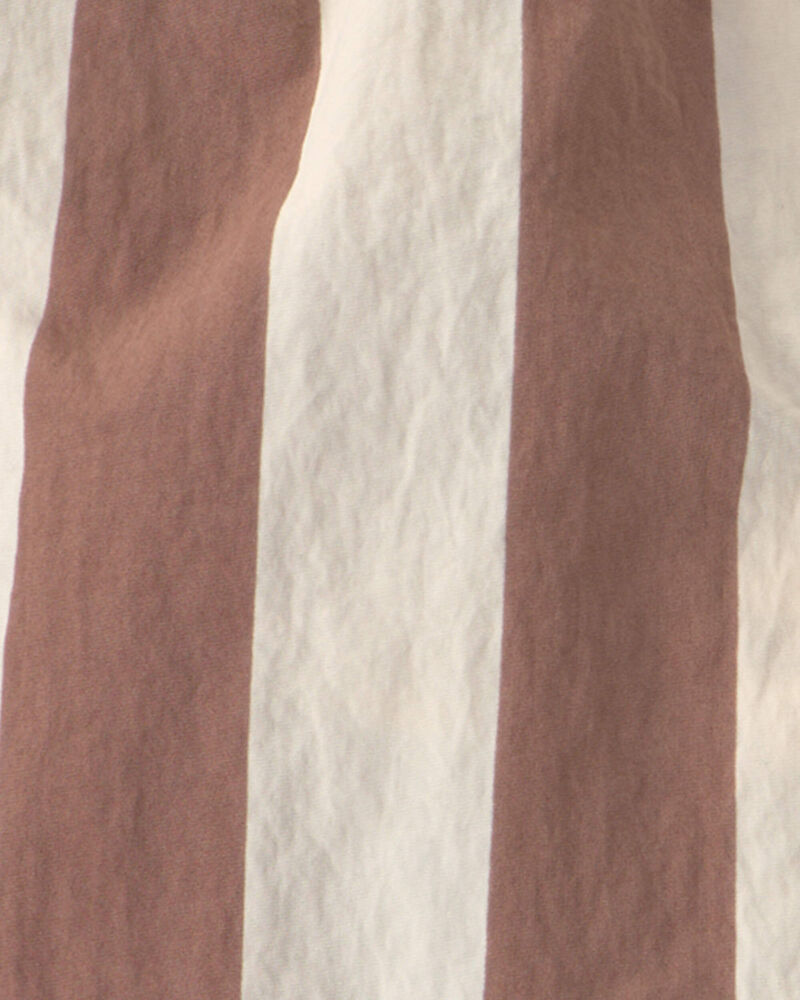 Toddler Boy Recycled Swim Trunks in Brown Stripes, image 6 of 7 slides
