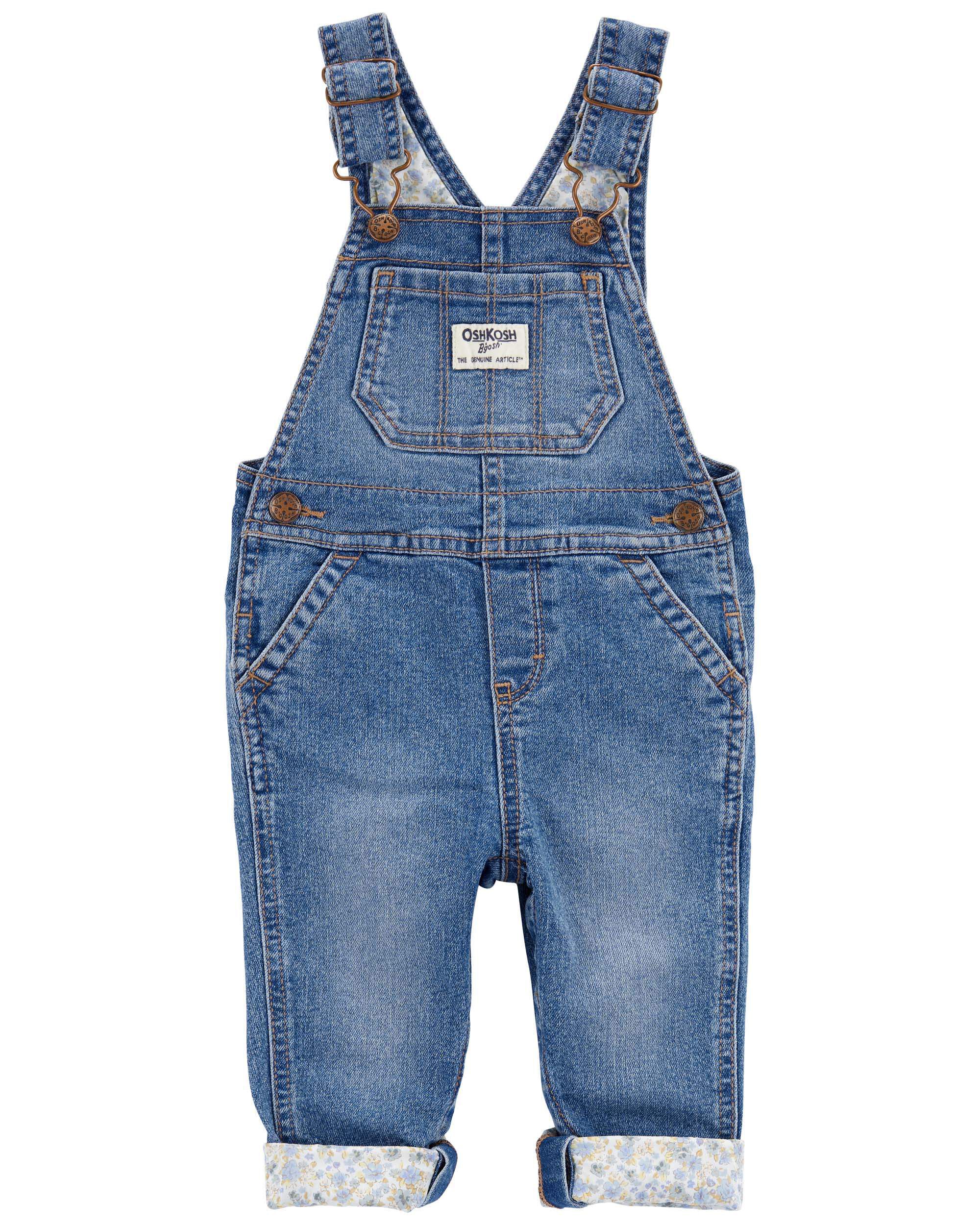 Floral denim dungarees sale